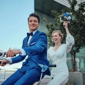 Bruidegom in het blauw
