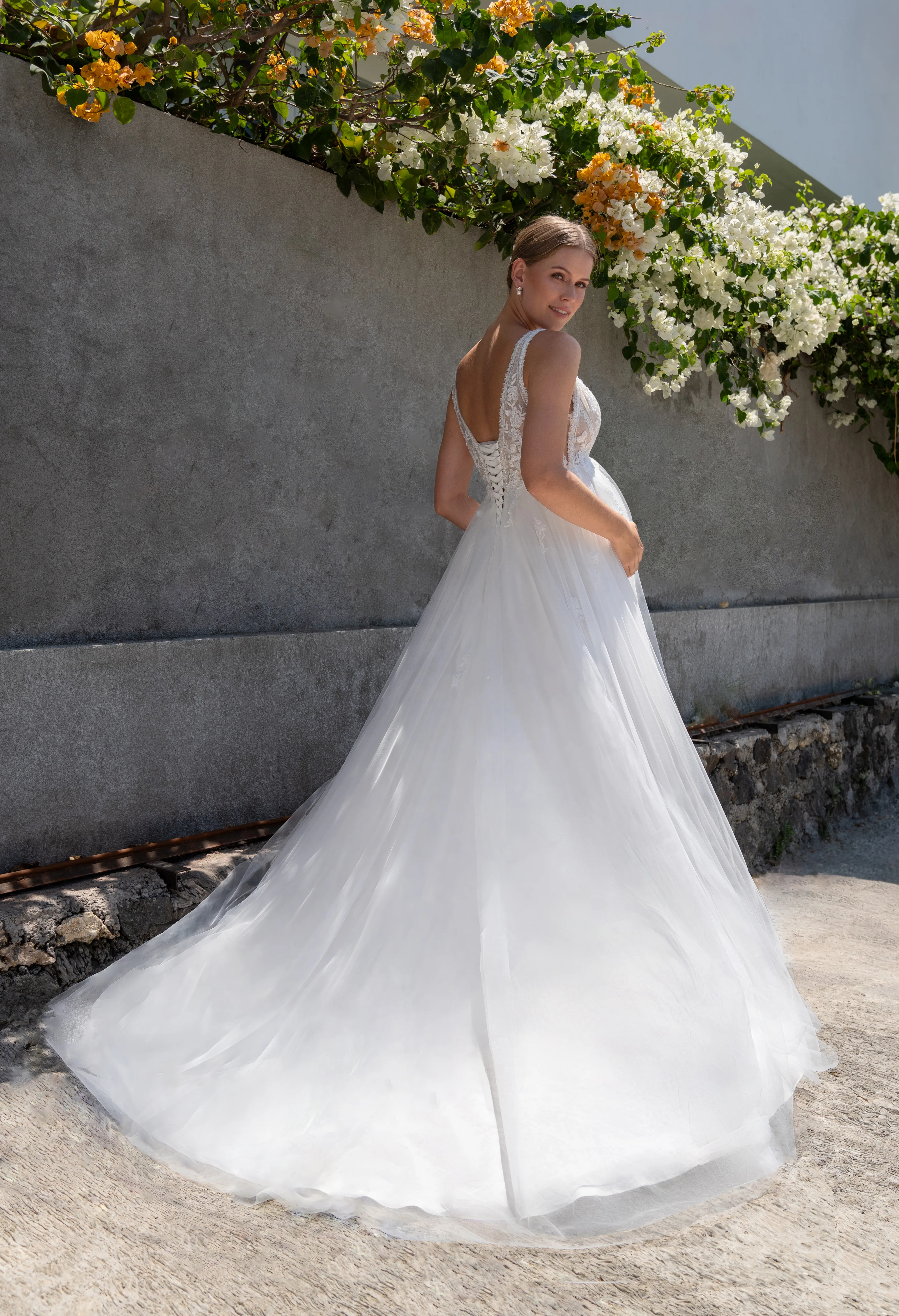 Bruidsjurk met rijgsluiting