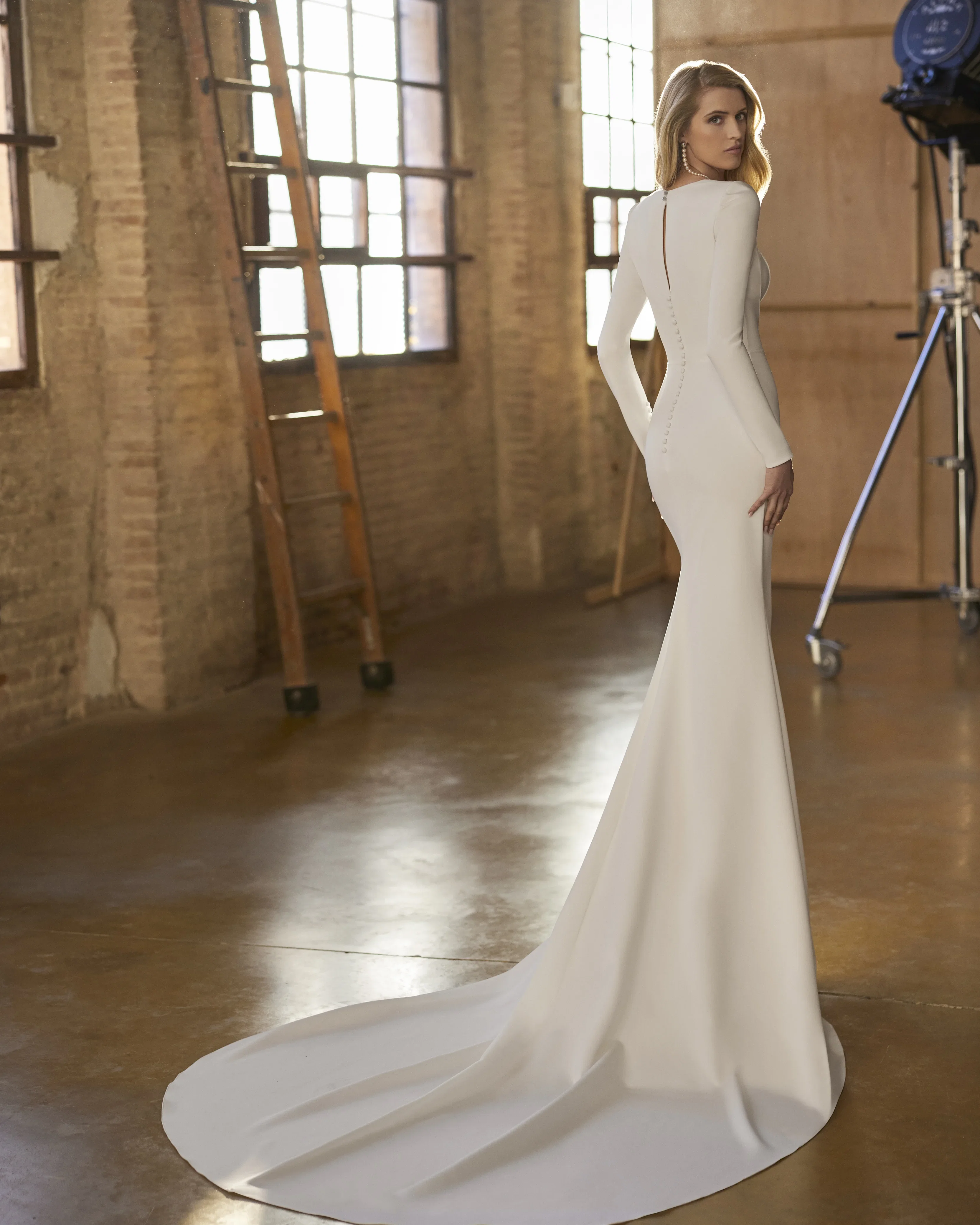 Bruidsjurk met knoopjessluiting