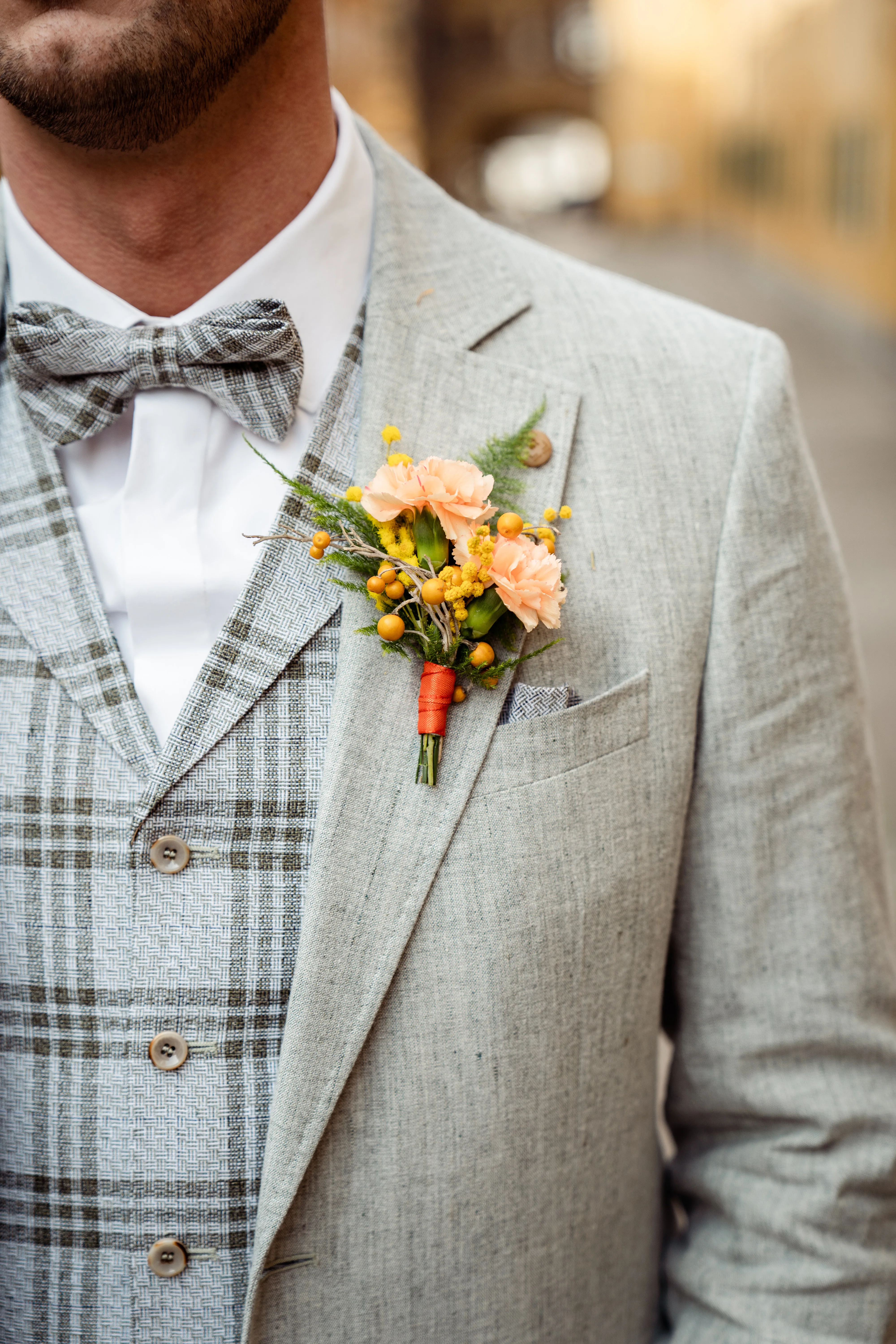 Boho-trouwpak met patroon