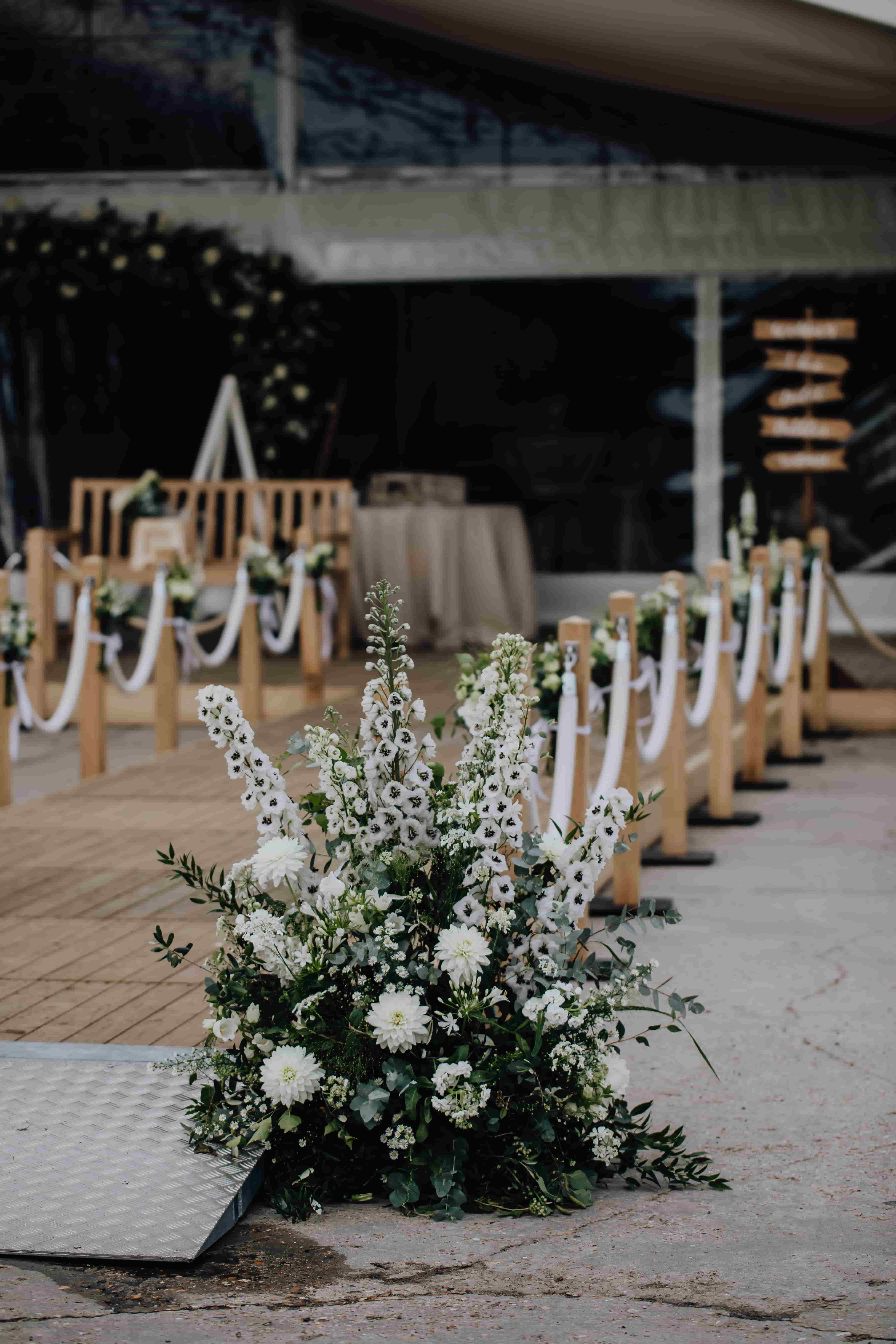 Bloemen op een bruiloft