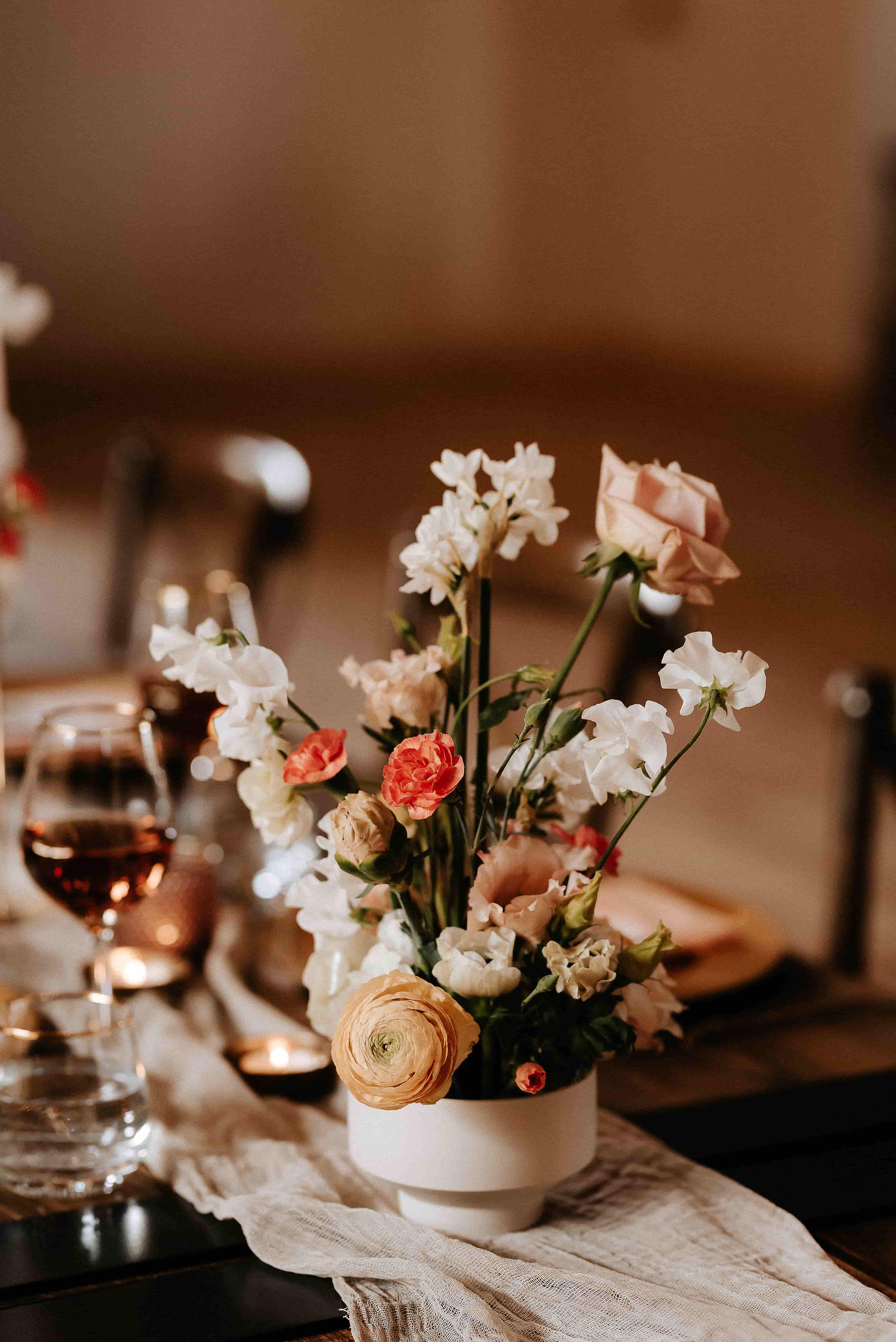 Ranonkels op een bruiloft