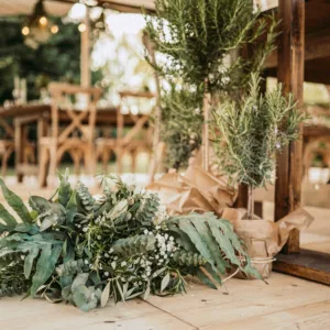 Denen takken op een bruiloft