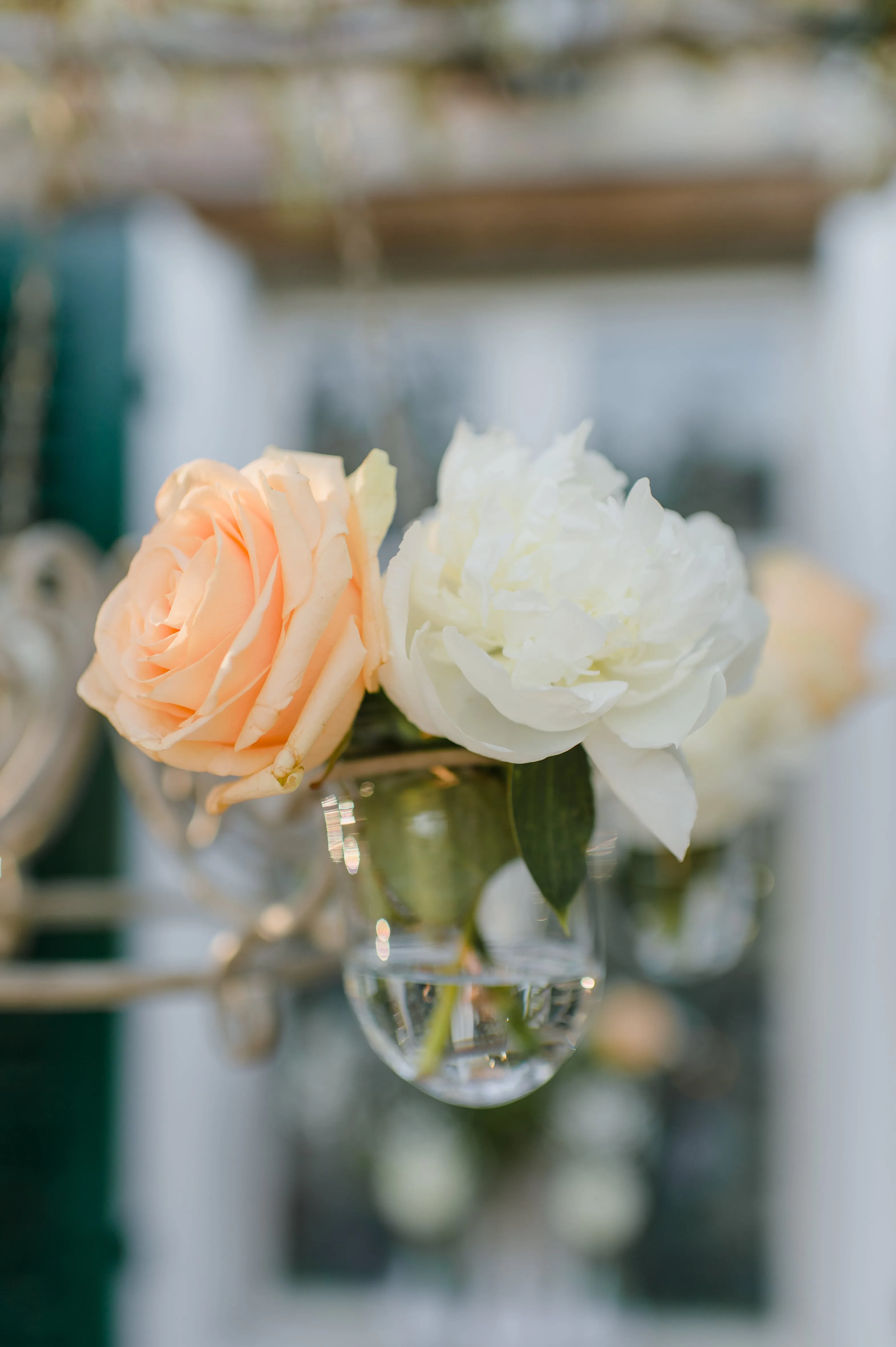 Rozen in een klein glas