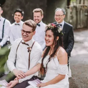 Bruiloft met bruidsgasten