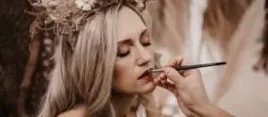 bruidsmake-up, lippenstift, rode lipstick