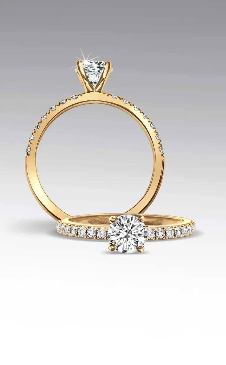 Gouden trouwring met lab grown diamanten