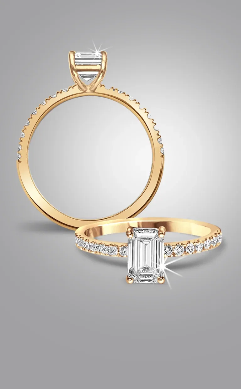 Gouden trouwring met lab grown diamanten