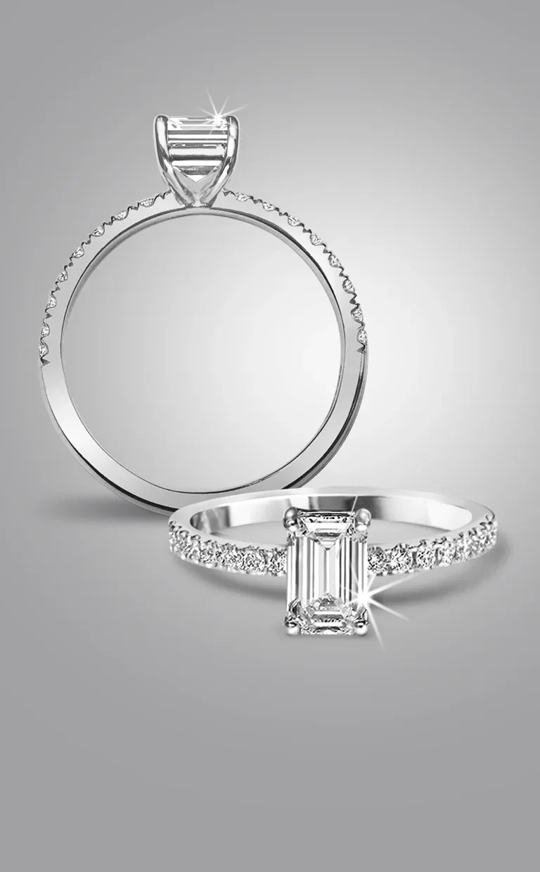 Zilveren trouwring met lab grown diamanten